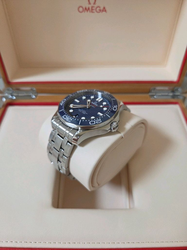 오메가 씨마스터 다이버 300M 42mm 스틸 블루 다이얼 2019.10 해외 풀셋 이미지