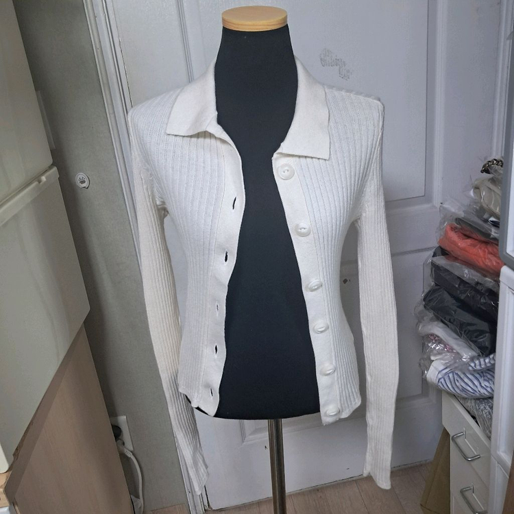 랙앤본 골지 캐시미어+면 가디건 S(21년제품) 이미지