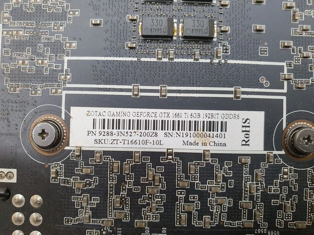ZOTAC GTX 1660 TI 6G 그래픽카드 이미지
