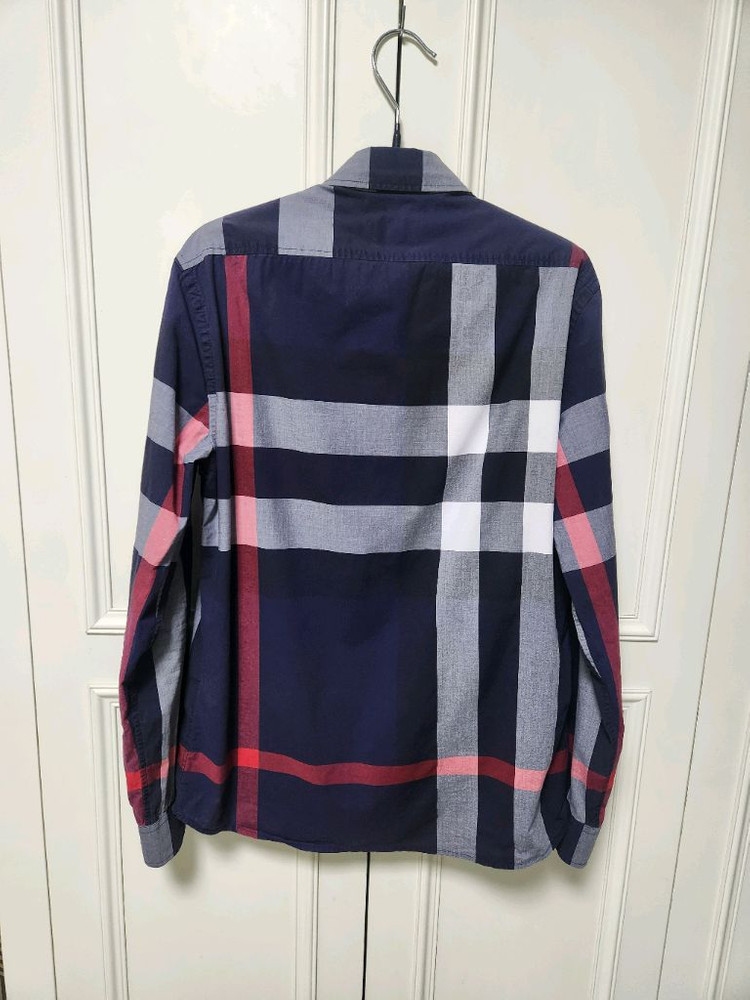 (95)버버리 체크 스트레치 코튼 셔츠 이미지