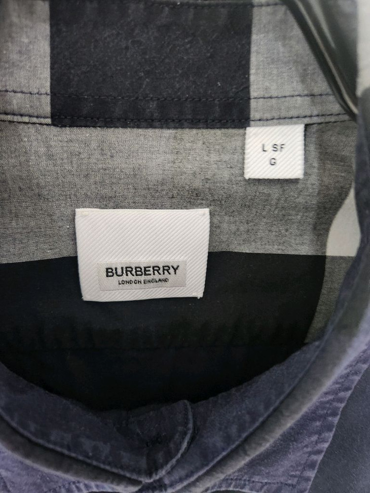 (95)버버리 체크 스트레치 코튼 셔츠 이미지