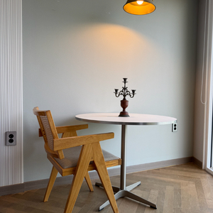 플랜트란스 FENIX 페닉스 원형 라운드 식탁 카페 테이블+라탄 의자 일괄 이미지