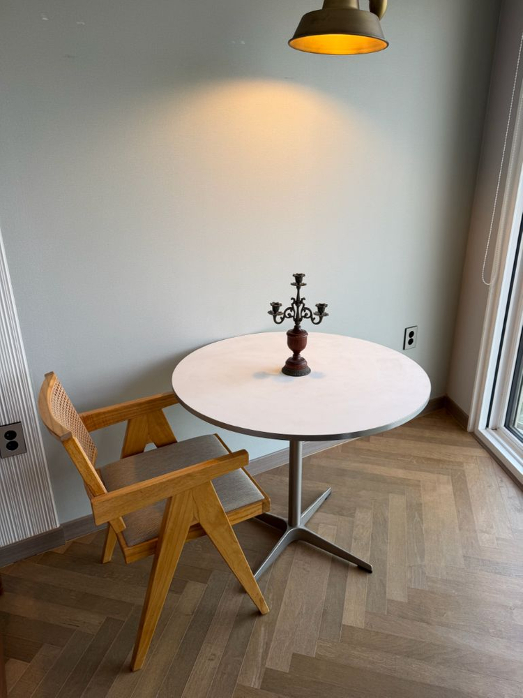 플랜트란스 FENIX 페닉스 원형 라운드 식탁 카페 테이블+라탄 의자 일괄 이미지