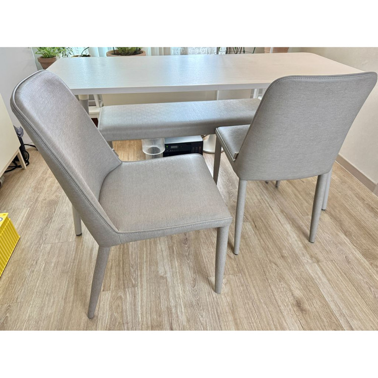 *가격인하*<A급>일룸 1400폭 식탁 + 한샘 위든 의자2 + 벤치의자1 세트 이미지