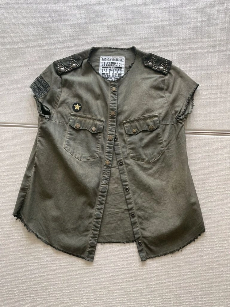 zadig&voltaire 쟈딕앤볼테르 빈티지워싱 그런지 셔츠 XS 이미지