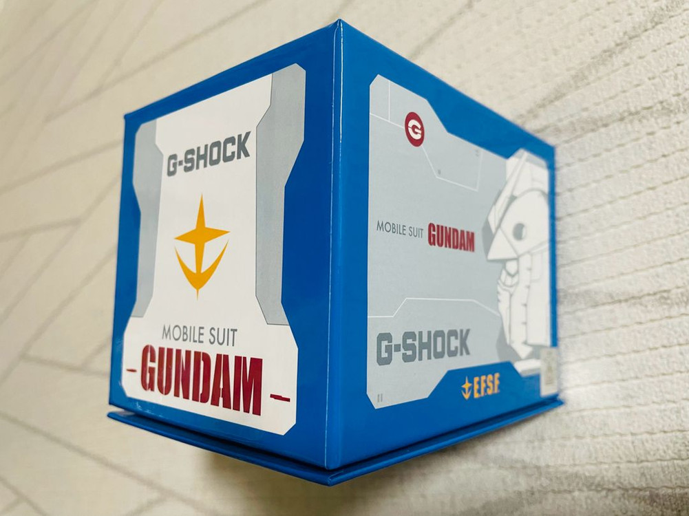 지샥 시계 건담 35주년 기념 한정 G-SHOCK GD-100 미착용 신품+ 건담카페 한정 머그컵 이미지