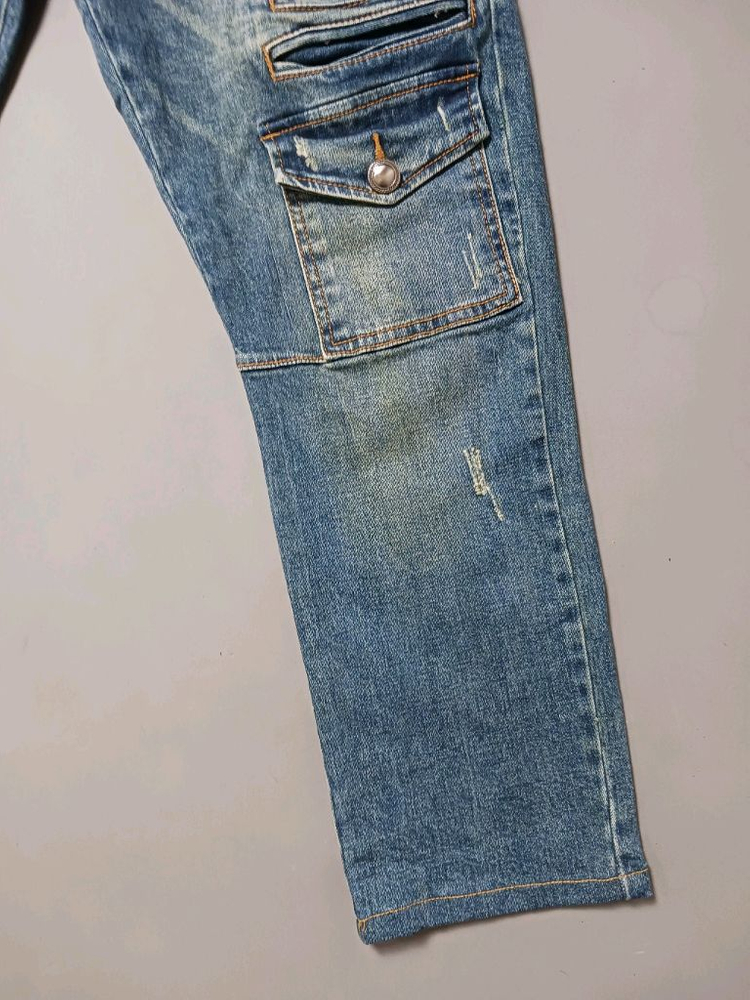 [34] 발망 워싱 포켓 디테일 데님 팬츠 청바지 이미지