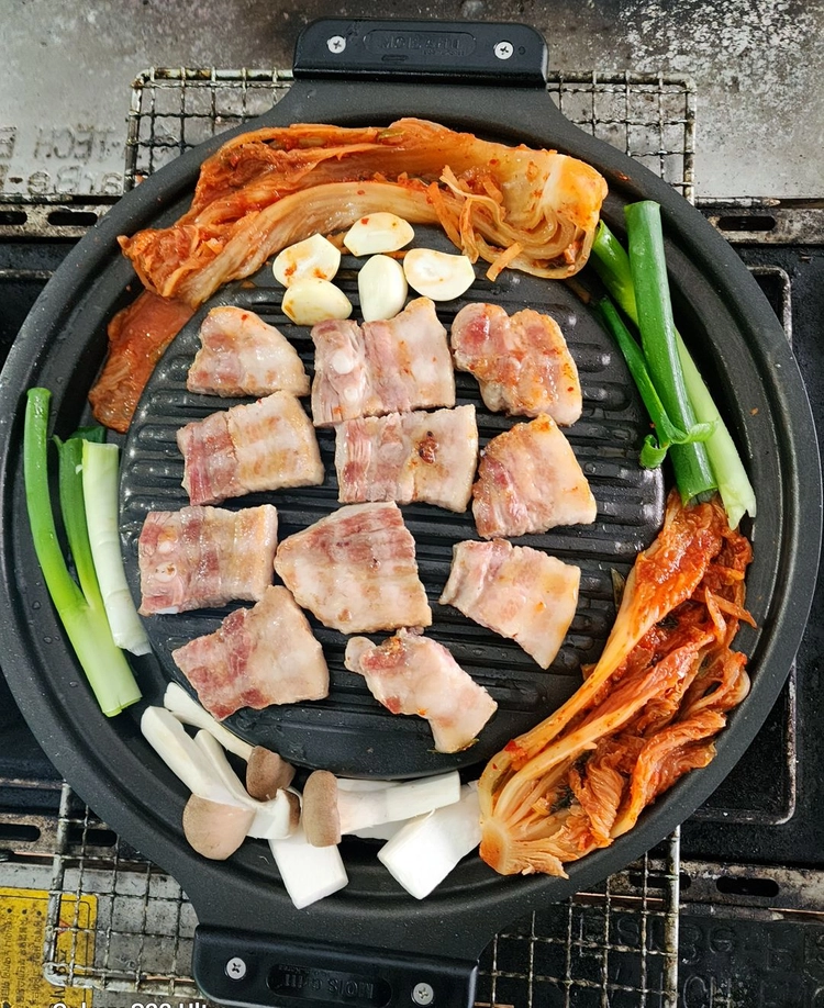 모이스그릴 캠핑 숯불 불판 이미지