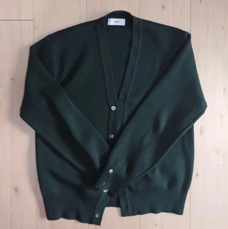 엘무드 오디너리 크롭 가디건 그린 46사이즈(95~100)1회착 이미지