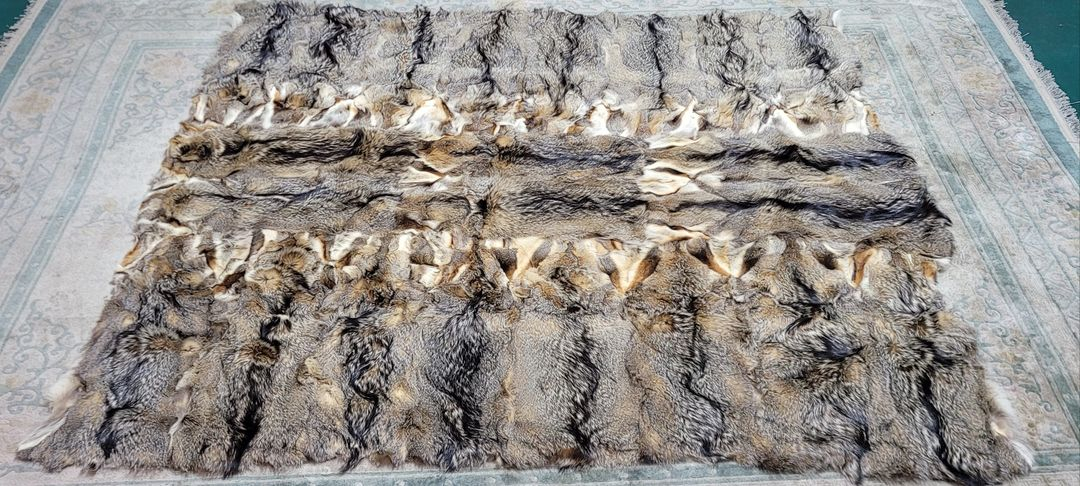 독일 천연 (폭스)여우털 대형 얇은 러그 - DE102 이미지