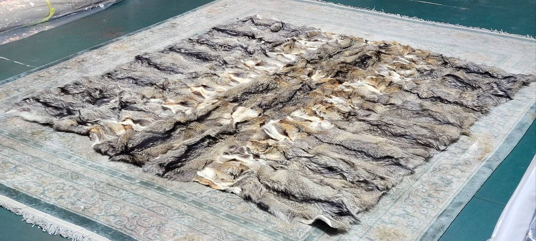 독일 천연 (폭스)여우털 대형 얇은 러그 - DE102 이미지