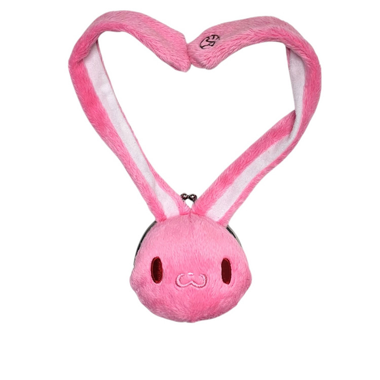 고전 핑크 범용토끼 가마구치 인형 동전지갑 파우치 이미지