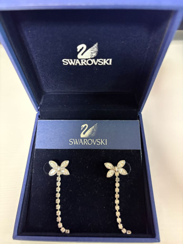 SWAROVSKI 스와로브스키 나비 목걸이 귀걸이 세트 이미지