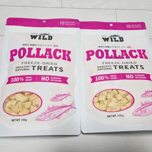 강아지 고양이 에프디와일드 동결건조 트릿 북어 100g x 2봉 이미지
