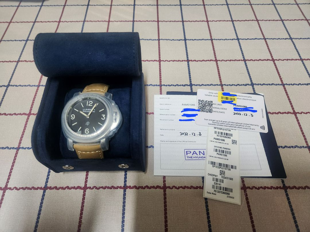 파네라이 루미노르 PAM01086 PAM1086 베이스 로고 모델 이미지