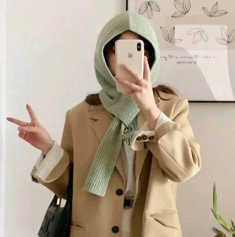 페일그린(민트) 니트 투웨이 바라클라바 이미지