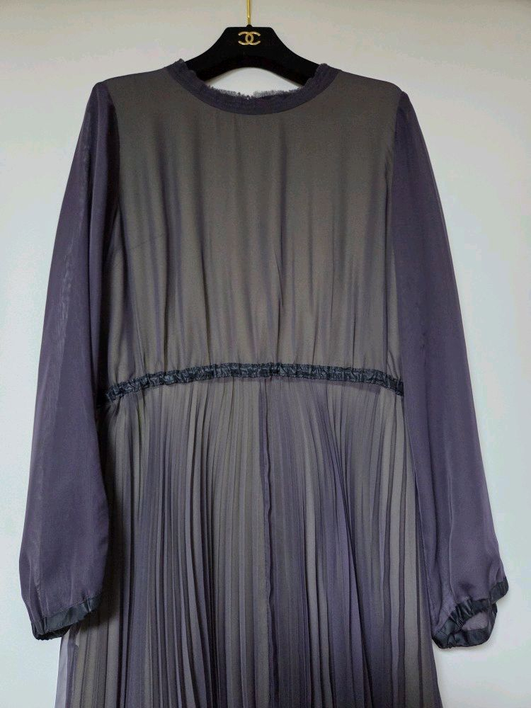 한섬 래트 LATT 레이어드 플리츠 쉬폰 원피스 (55) 이미지