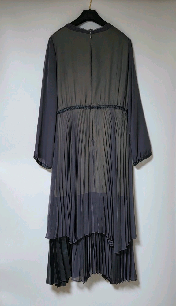 한섬 래트 LATT 레이어드 플리츠 쉬폰 원피스 (55) 이미지