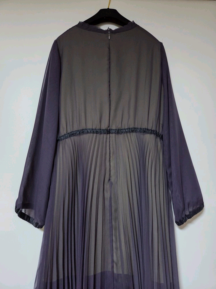 한섬 래트 LATT 레이어드 플리츠 쉬폰 원피스 (55) 이미지