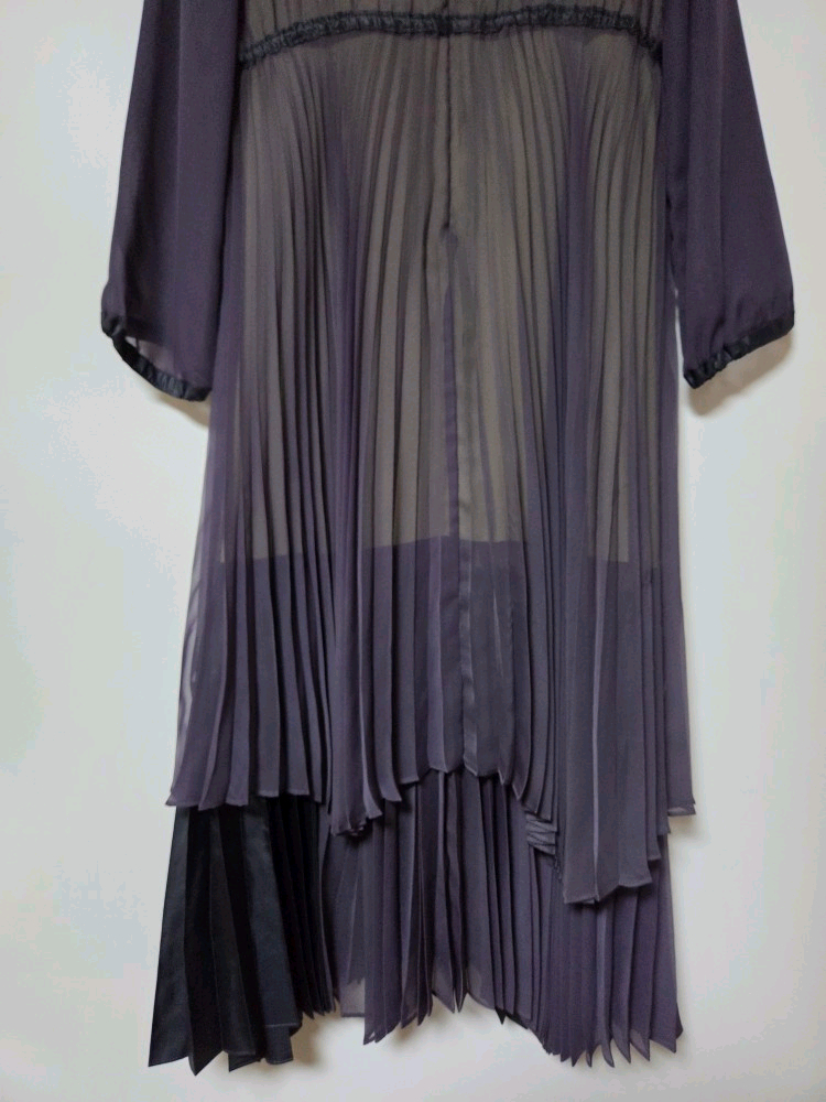 한섬 래트 LATT 레이어드 플리츠 쉬폰 원피스 (55) 이미지