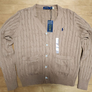 [새상품] 폴로 랄프로렌 케이블 니트 가디건 카멜 S 이미지