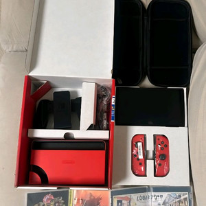 닌텐도 스위치OLED 마리오 레드,칩2개도 포함 이미지