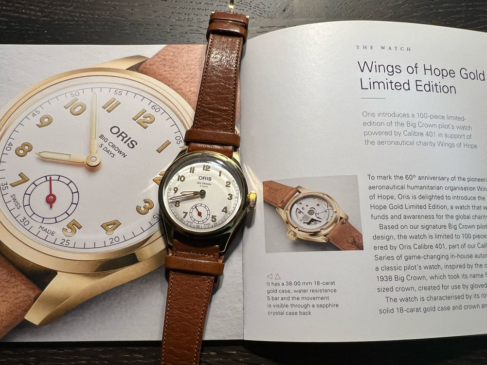오리스 oris 윙즈오브호프 wings of hope 18k 이미지