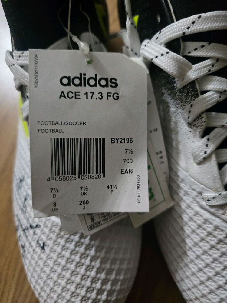 고요한 친필싸인 축구화 아디다스ACE17.3 260mm 이미지