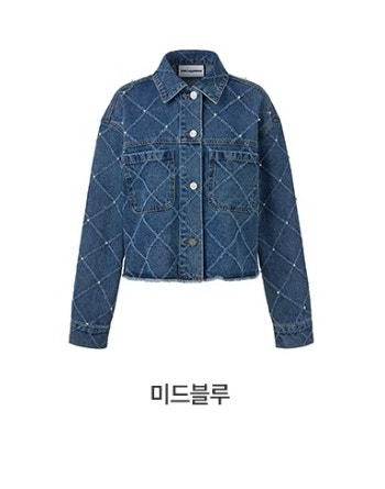 칼라거펠트 진주 디테일 데님 자켓 66사이즈 정품 이미지