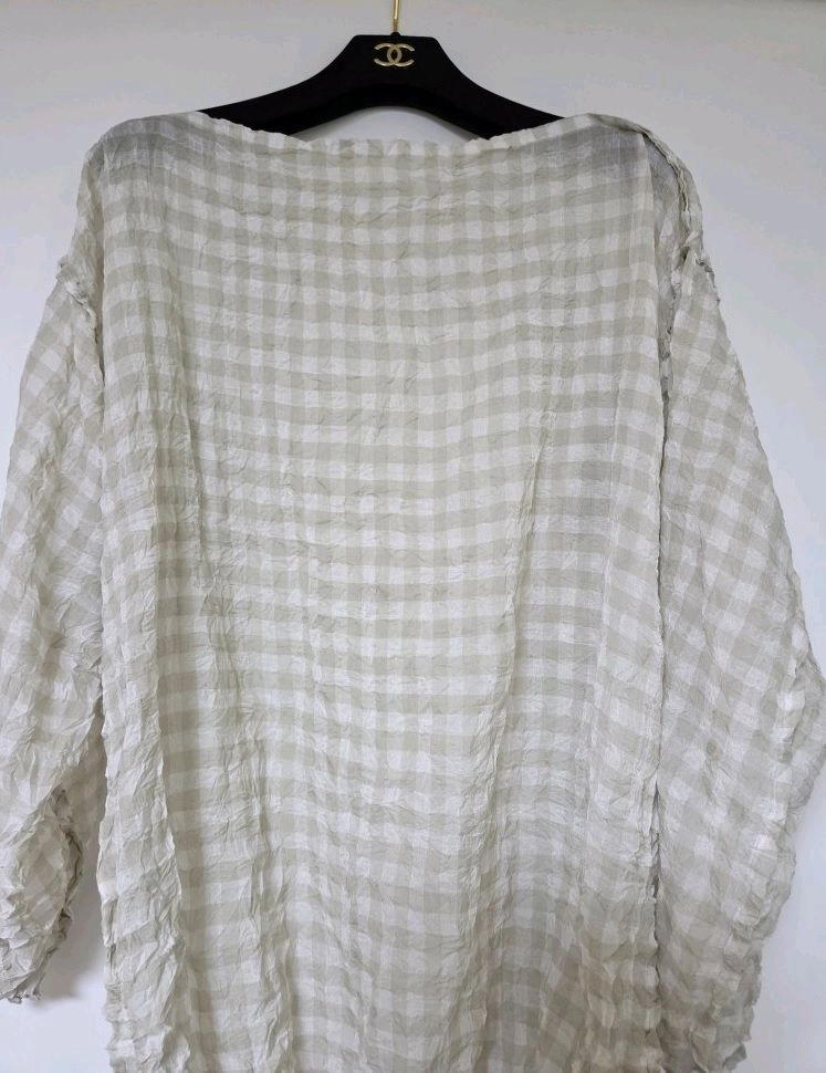 미 이세이미야케 me ISSEY MIYAKE 체크 머랭 탑 (F) 이미지
