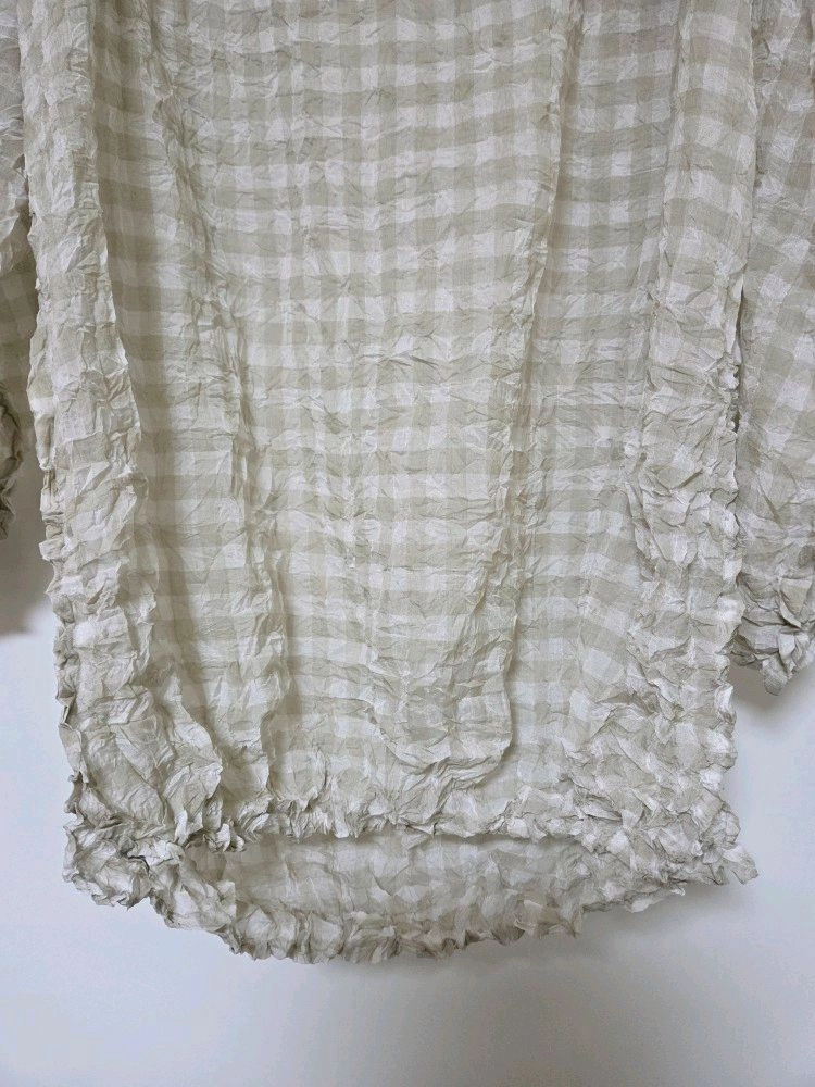 미 이세이미야케 me ISSEY MIYAKE 체크 머랭 탑 (F) 이미지