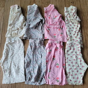 100사이즈 잠옷 세트 (내복) 7부 반팔 나시 이미지