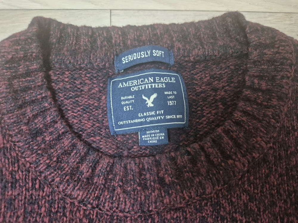 아메리칸이글 니트 M/M 버건디 이미지