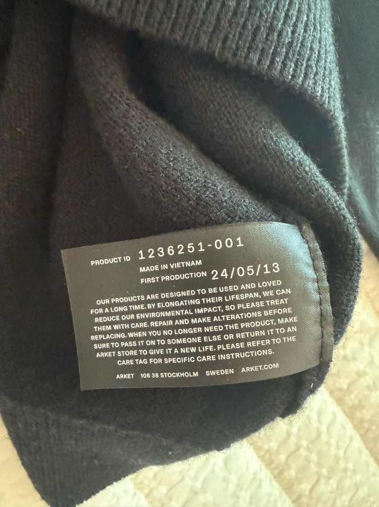 아르켓 울 폴로 스웨터 블랙 이미지