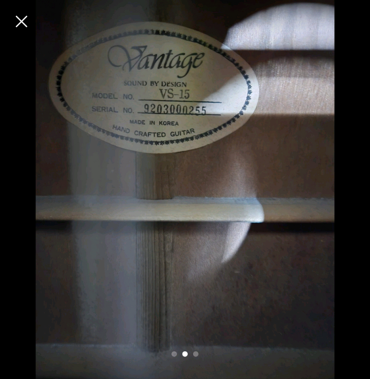 Vantage VS-15 통기타와 가방 이미지