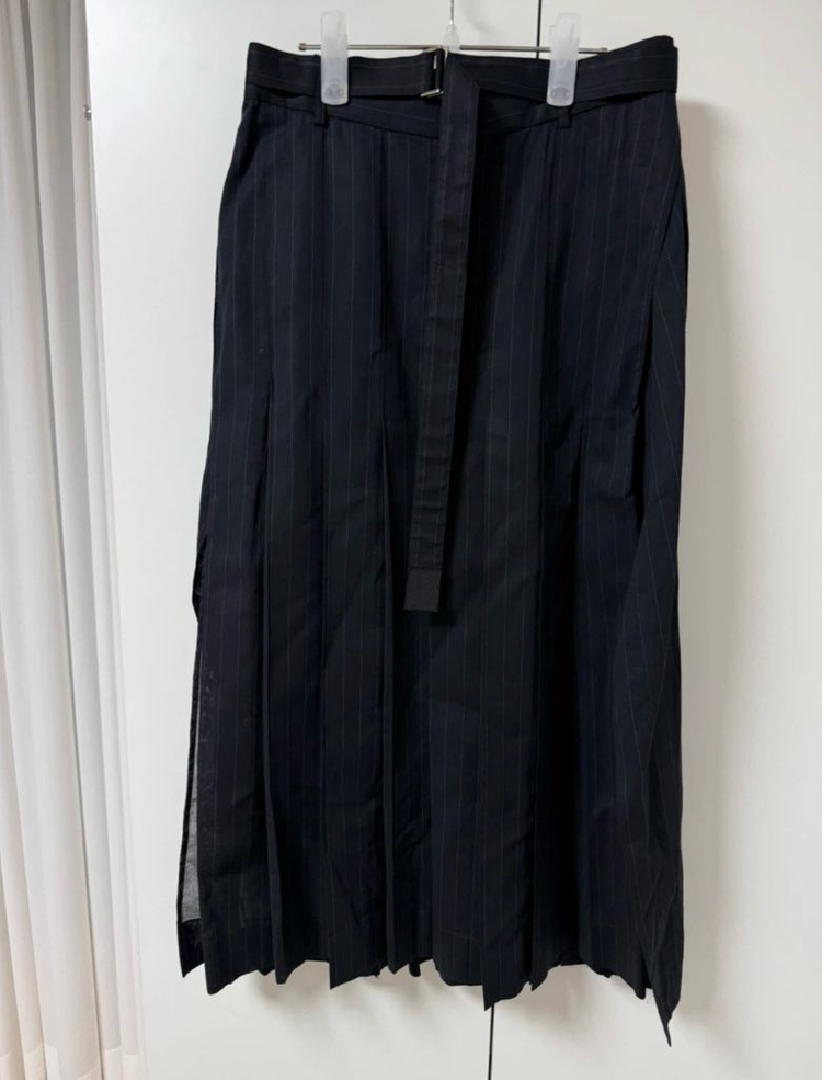 SACAI 사카이 핀 스트라이프 스커트 이미지