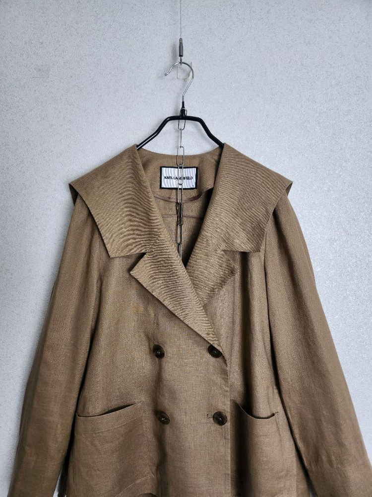 칼라거펠트 세일러카라 린넨100% 자켓55 이미지