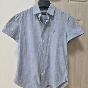 [정품] 폴로 랄프로렌 여성 시어서커 퍼프 반팔 셔츠 이미지