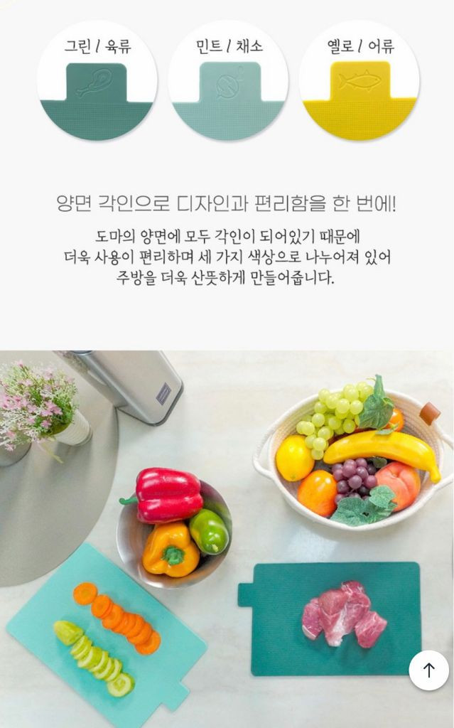 박스채 새상품) 인덱스도마 3P 세트(거치대 포함) 이미지