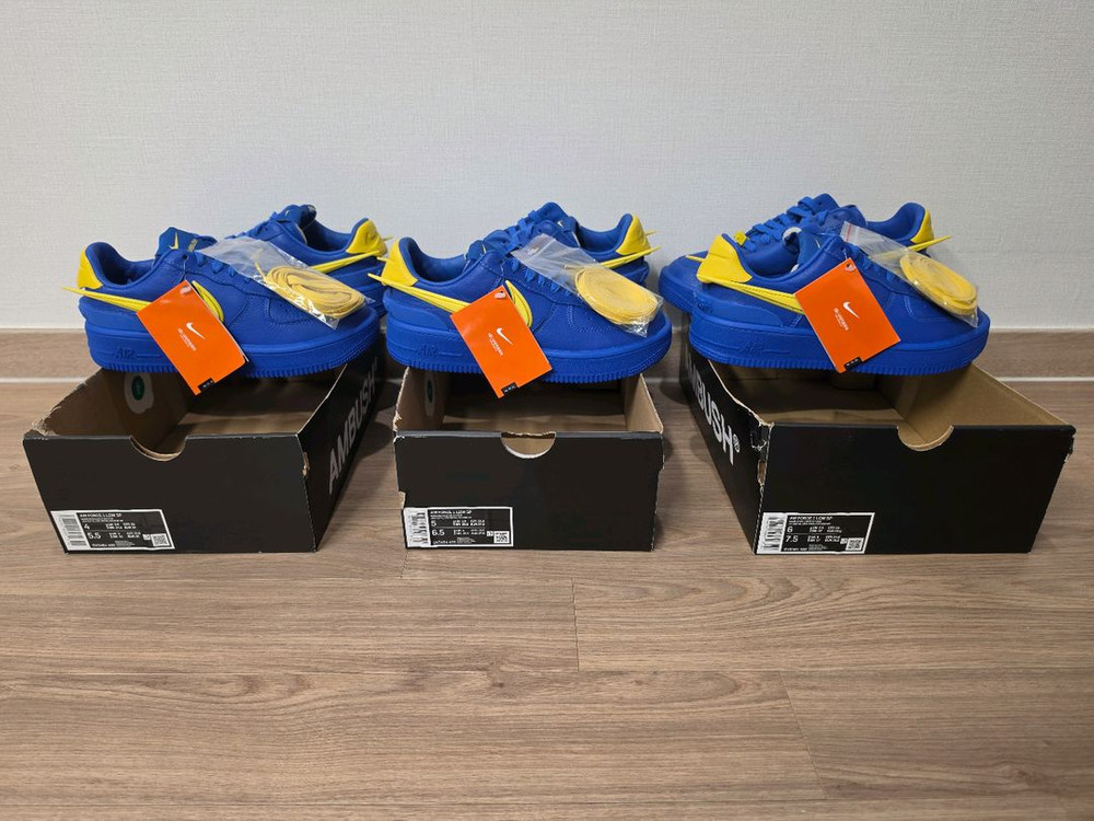 나이키 x 앰부쉬 에어포스1 로우 SP 게임 로얄 앤 비비드 설퍼(230,235,240) 이미지