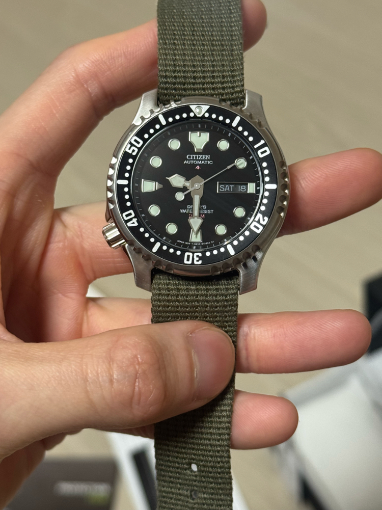 시티즌 복어 ny0040 검판 + rsm 나토 이미지