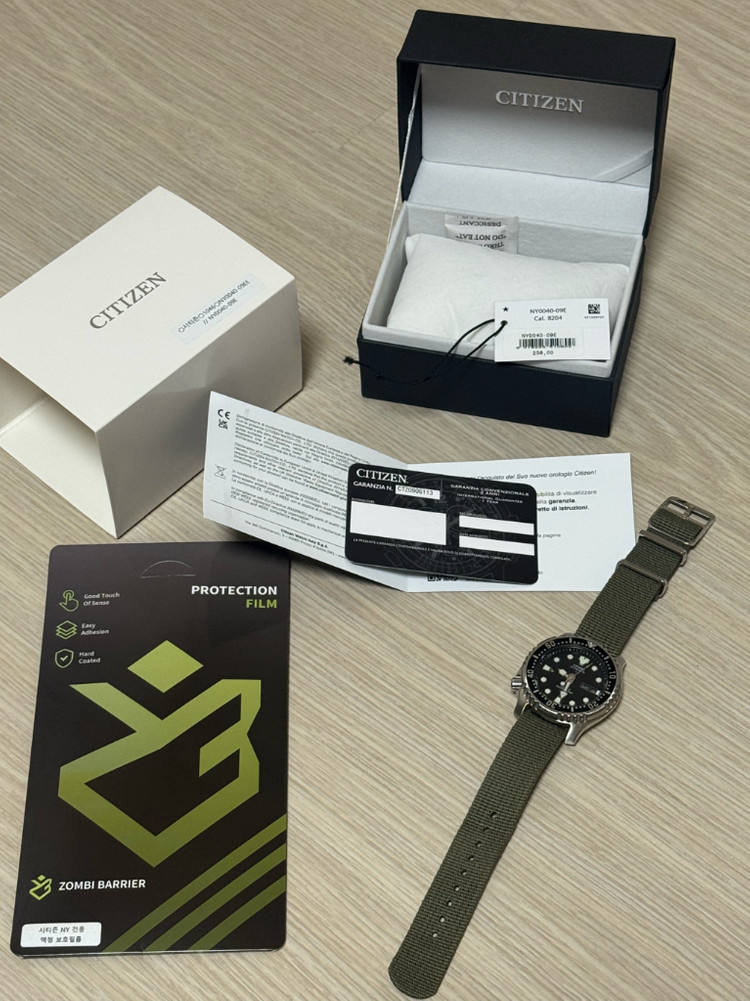 시티즌 복어 ny0040 검판 + rsm 나토 이미지