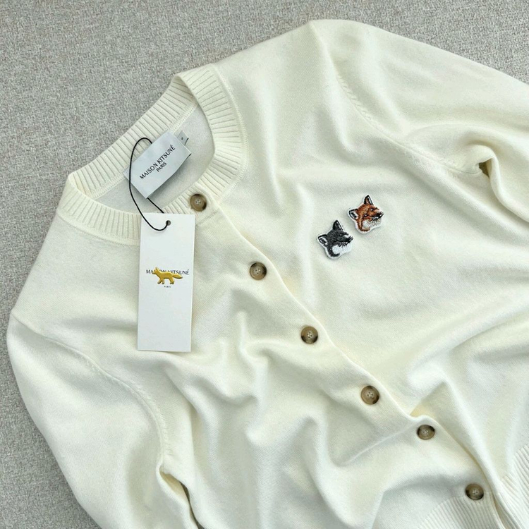 메종키츠네 더블폭스 울 라운드가디건 이미지