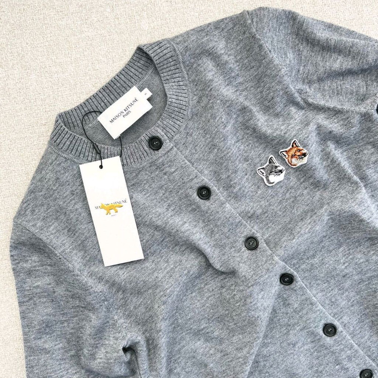 메종키츠네 더블폭스 울 라운드가디건 이미지