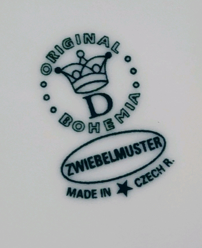 체코 보헤미아 쯔비벨무스터 국그릇. 이미지