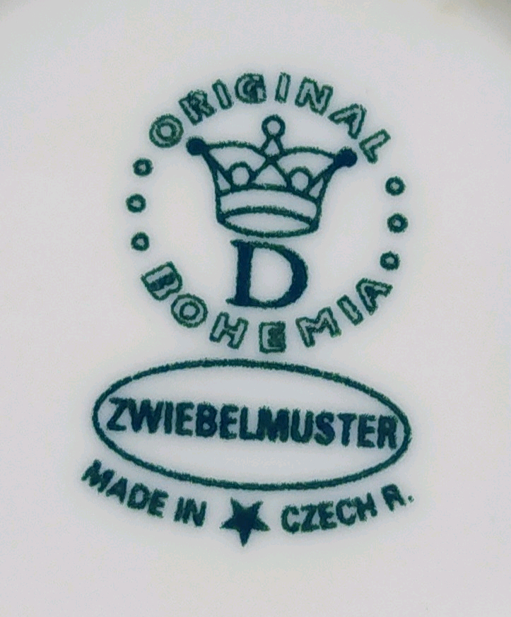 체코 보헤미아 쯔비벨무스터 밥그릇. 이미지