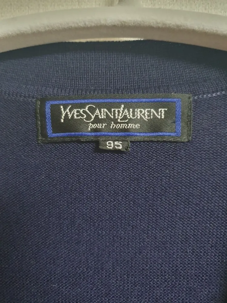 입생로랑 YSL 빈티지 울 가디건 95 네이비 이미지