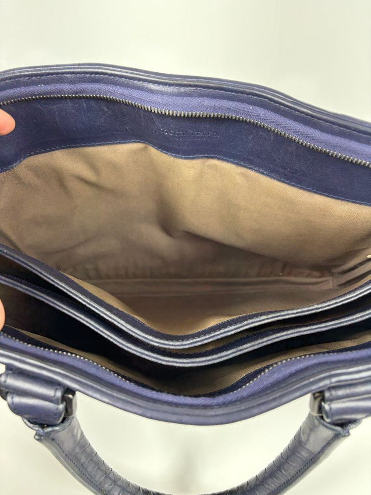 보테가베네타 인트레치아토 서류가방 네이비 이미지