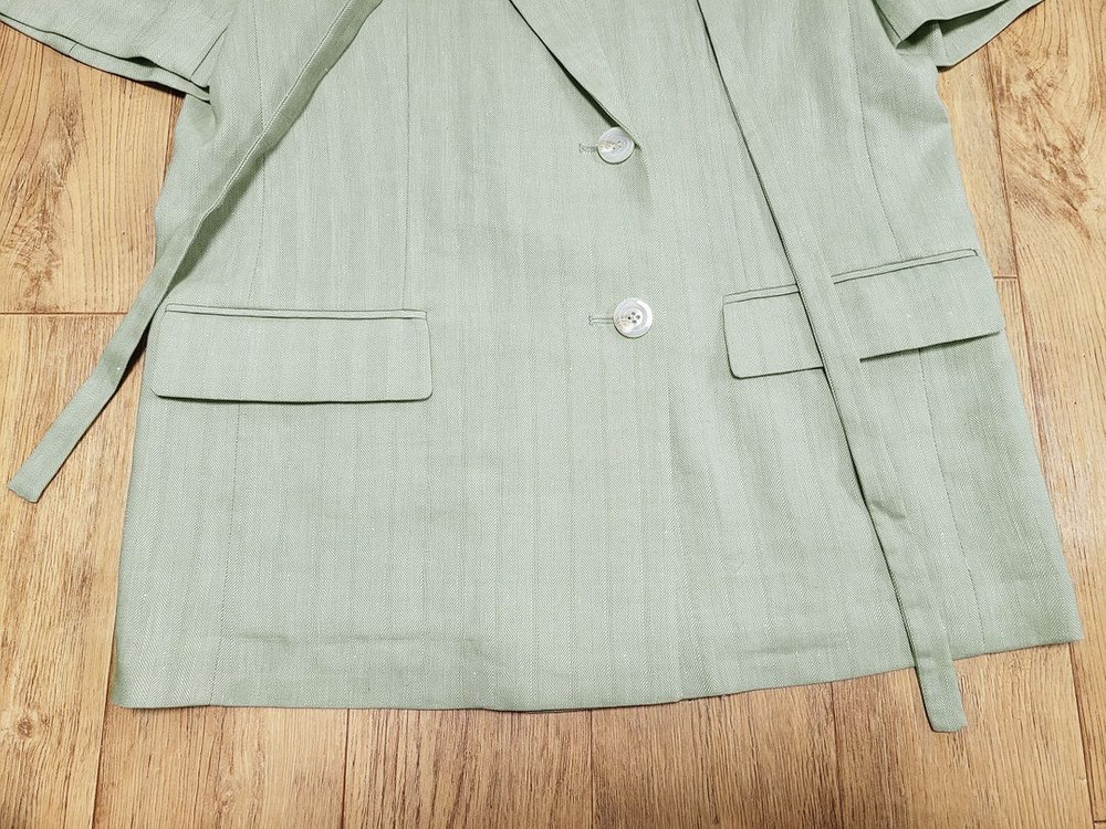 아바몰리(AVAMOLLI) 린넨 헤링본 투버튼 자켓 55-66 이미지