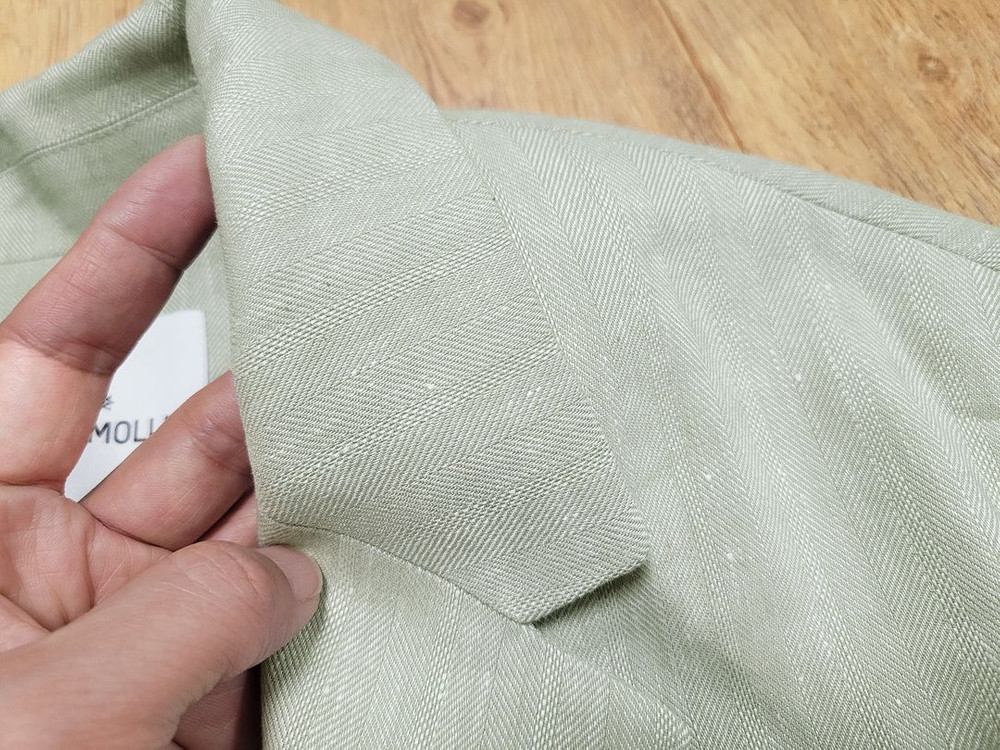 아바몰리(AVAMOLLI) 린넨 헤링본 투버튼 자켓 55-66 이미지